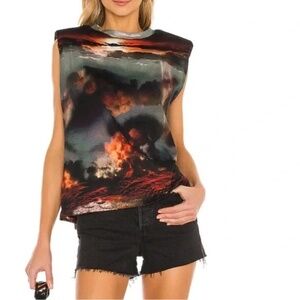 All Saints Epiphany Coni Shoulder Pad Tank